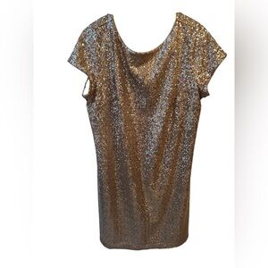 White House Black Market Gold Sequin Dress